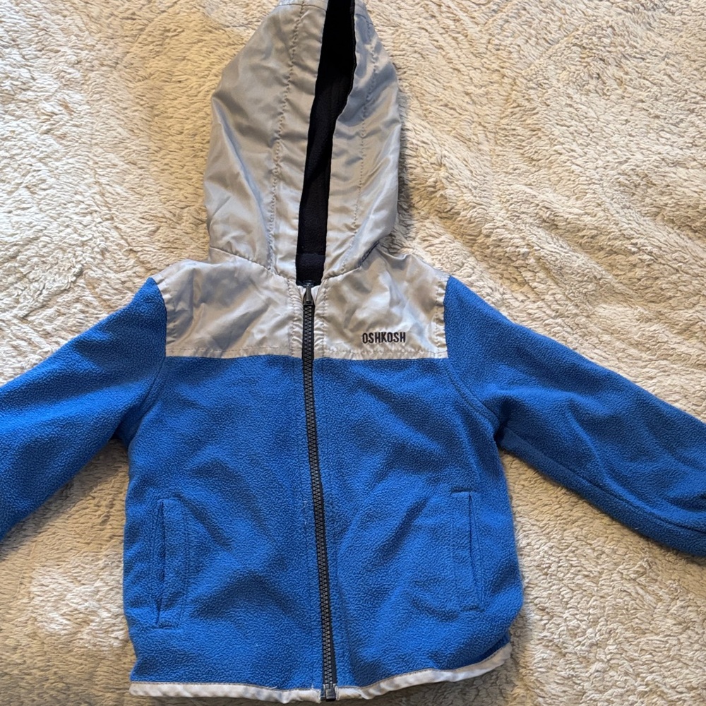 OshKosh Blue and Gray Hooded Jacket